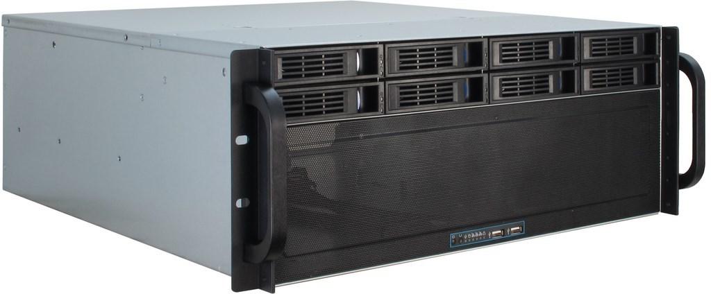 Inter-Tech 4U-4408 rack-kabinet - sort/sølv, 4U server billede