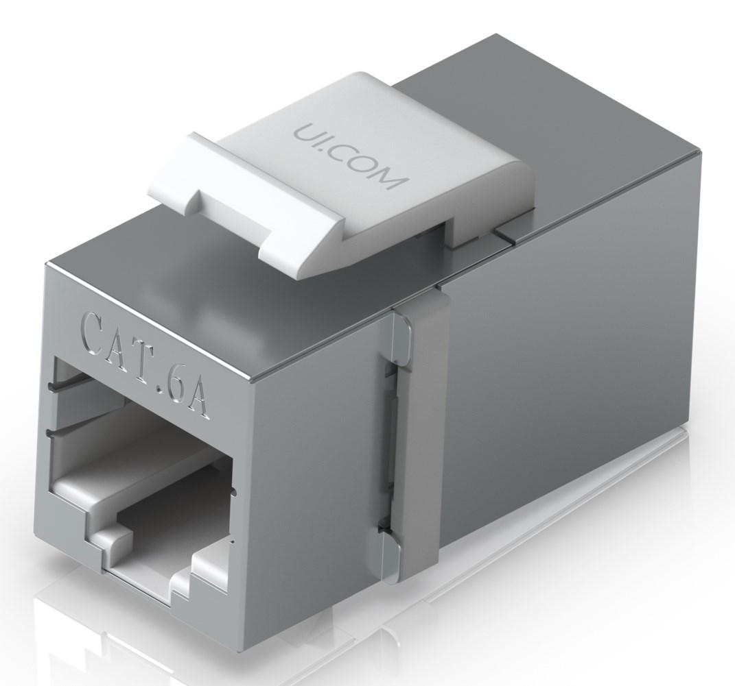 Ubiquiti UniFi - Modulært indsætning (kobling) - keystone - skyllemonterbar - CAT 6a - RJ-45 (pakke med 12)