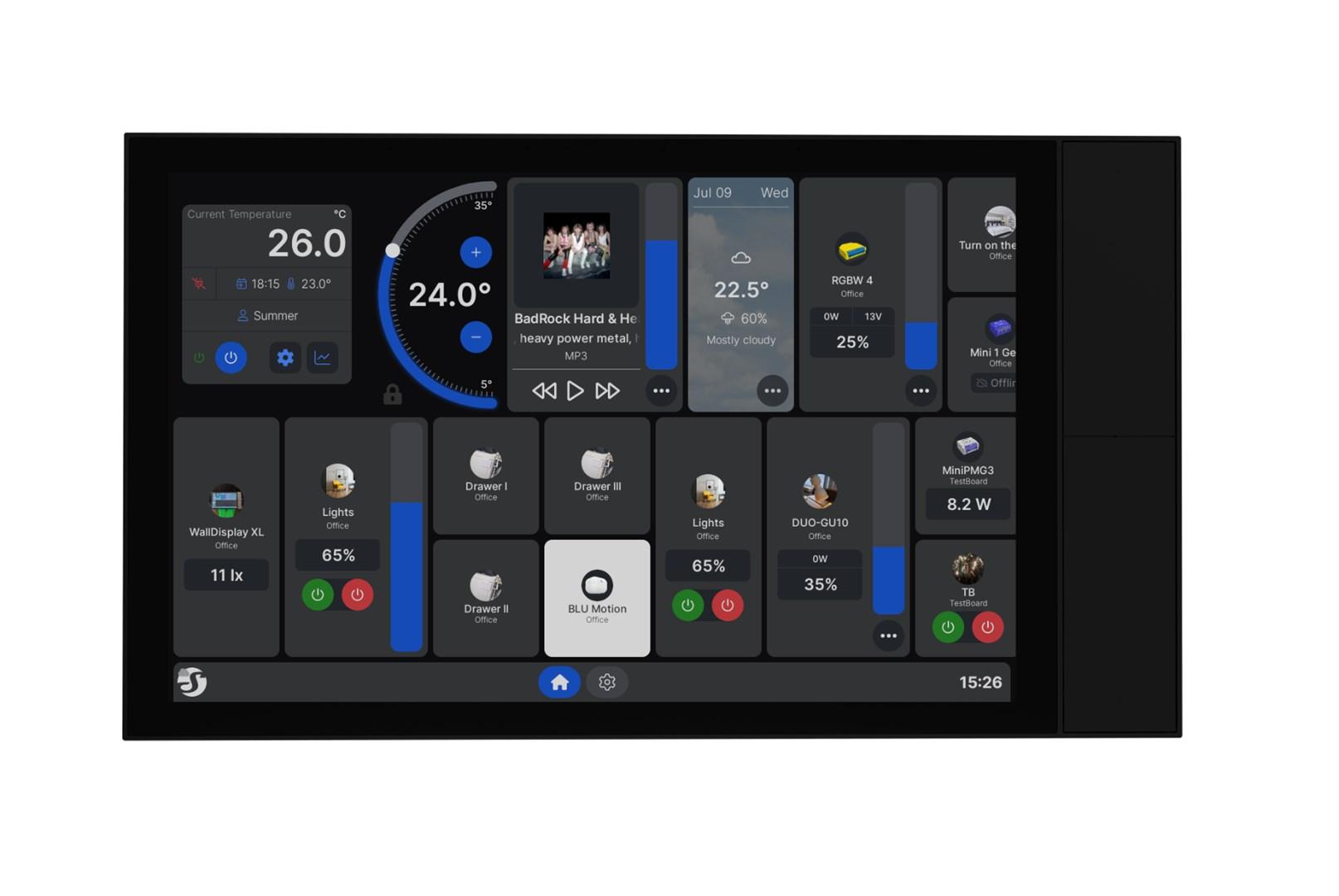 Shelly · Unterputz · "Wall Display XL Black" · Steuerzentrale · 10,1" · WLAN · BT · schwarz