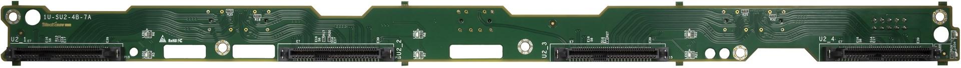 Inter-Tech 1U-SU2-4B-7A backplane - 4x 2,5"/3,5" SATA/SAS, grøn billede
