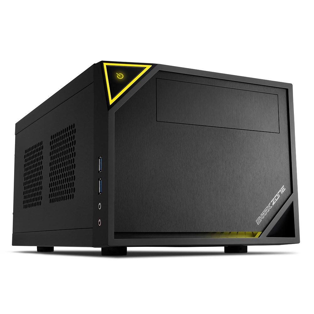 Sharkoon SHARK ZONE C10 mini-ITX kabinet - sort/gul billede