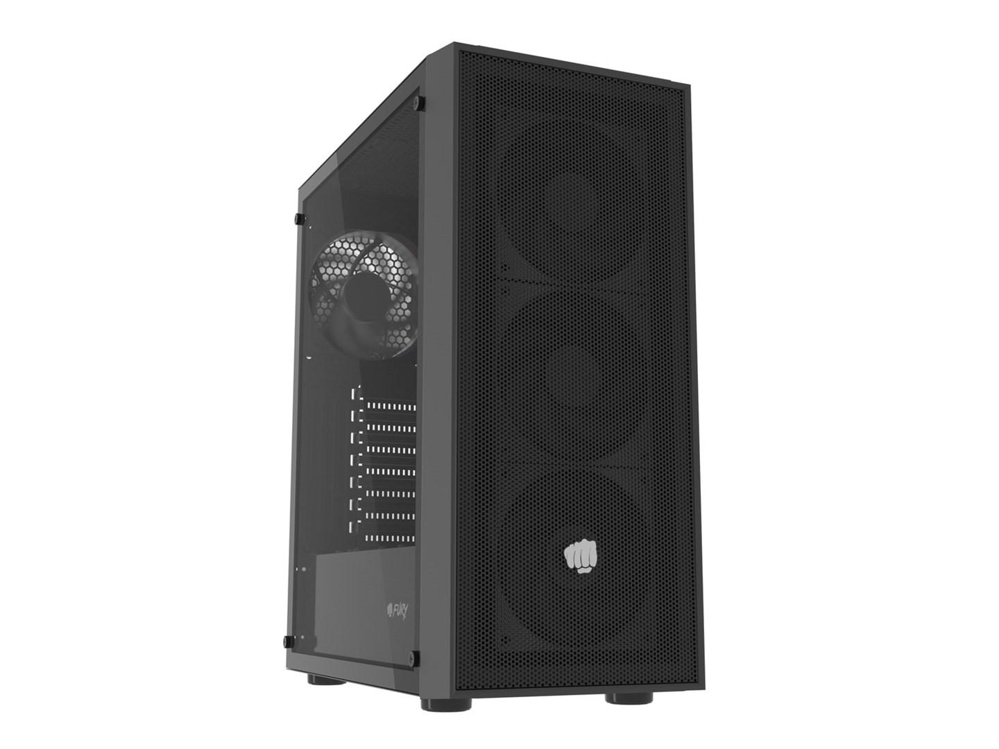 FURY Shobo SH8F midi-tower pc-kabinet med vindue – sort