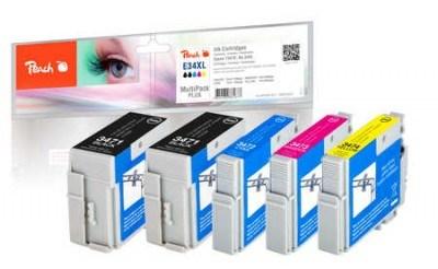 Peach PI200-631 blækpatron multipakke 5 stk - sort, cyan, magenta, gul (Epson 34XL) billede