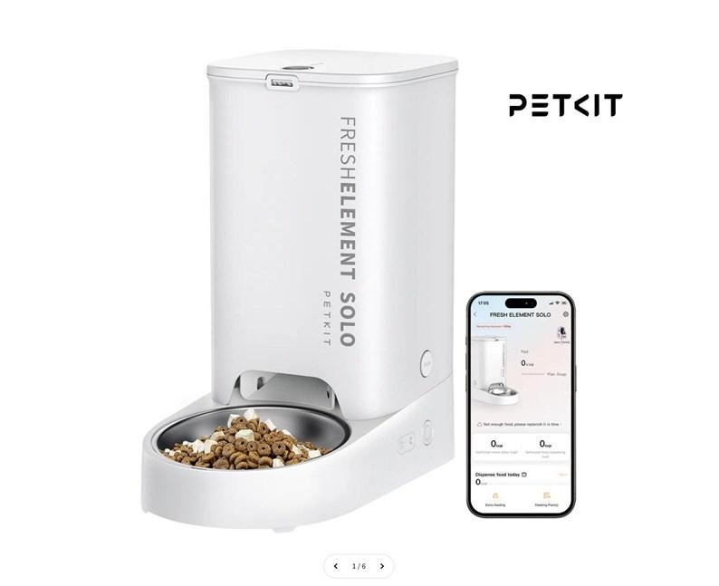 PETKIT Fresh Element Solo - automatisk foderautomat til kæledyr, hvid (ABS)
