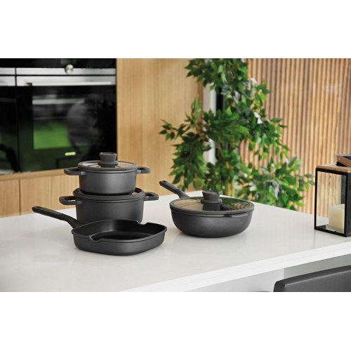 Berghoff Leo Stone+ grillpande, firkantet – sort, 2,1 l