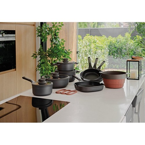 Berghoff Leo Stone+ grillpande, firkantet – sort, 2,1 l