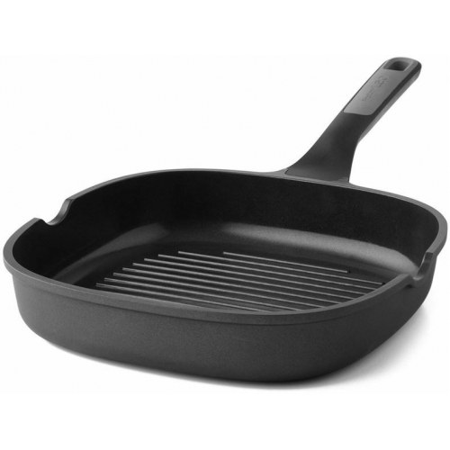 Berghoff Leo Stone+ grillpande, firkantet – sort, 2,1 l
