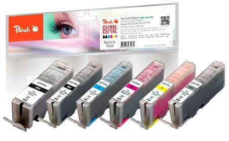 Peach PI100-313 blækpatroner - multipack foto (photo black, photo cyan, photo grey, photo magenta, photo yellow) billede