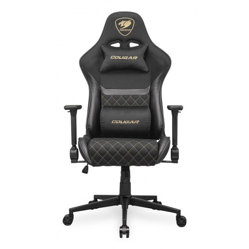 COUGAR Armor One V2 Gold F gamerstol – sort/guld, stof/PVC
