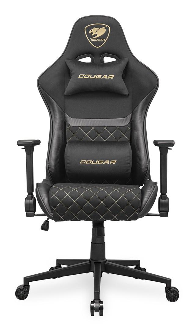 COUGAR Armor One V2 Gold F gamerstol – sort/guld, stof/PVC