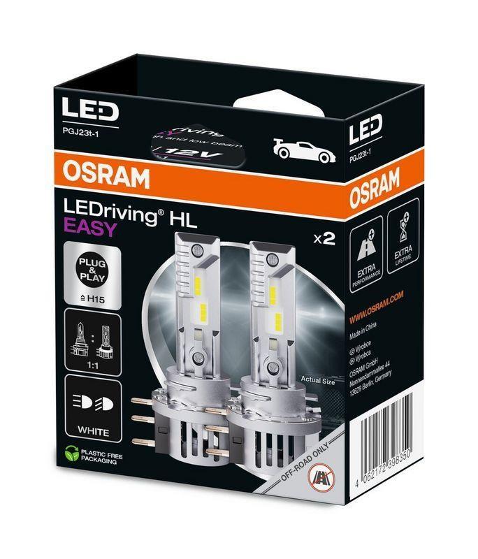 OSRAM LEDriving HL Easy H15 LED pærer 12 V – 23 W, 2 stk.