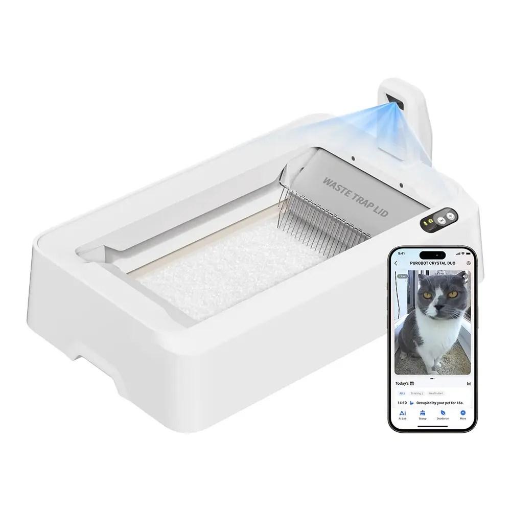 PETKIT T7 - Selv-rensende kattebakke, hvid