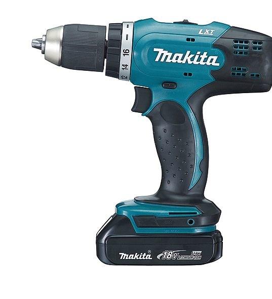 Makita DDF453SYE 18V bore-/skruemaskine med 2 batterier – sort/blå