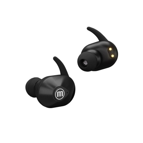 Maxell Mini Duo trådløse in-ear høretelefoner med ladeetui – Sort
