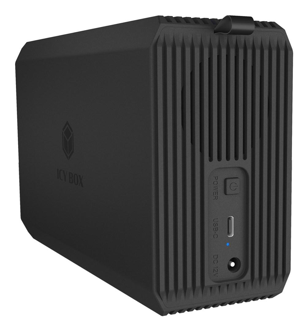 RAIDSONIC ICY BOX IB-RD3720-CU3 harddiskkabinet til 2,5"/3,5" - USB-C, sort
