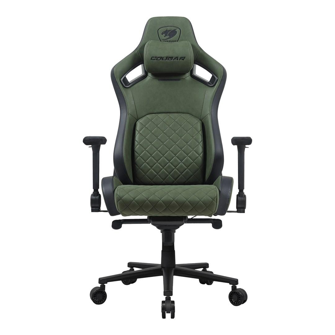 COUGAR Defensor S gamingstol – Army Green, polstret sæde og ryglæn, 4D armlæn