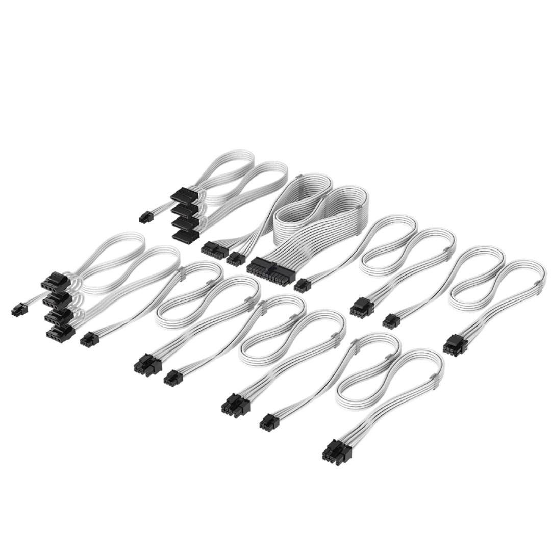 Corsair Type 4 DC Cable Pro Kit - individuelt sleevede kabler, hvid