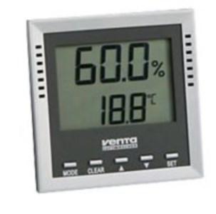 VENTA 6011000 digitalt hygrometer til indendørs brug – sølv