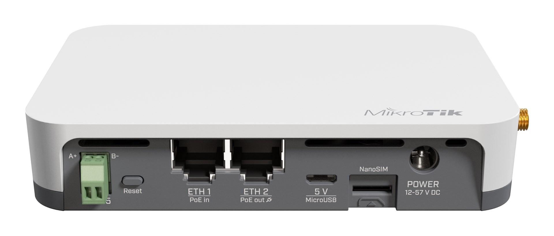 MikroTik KNOT LR8G gateway/controller - 100 Mbit/s Wi‑Fi 4, Bluetooth 5.2, NanoSIM billede