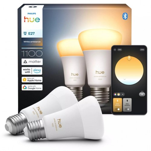 Philips Hue White ambience A60 E27 smartpære – 1100 lm (2-pak)