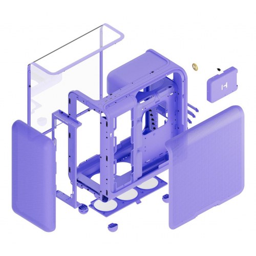 Hyte X50 midi-tower PC kabinet – lilla