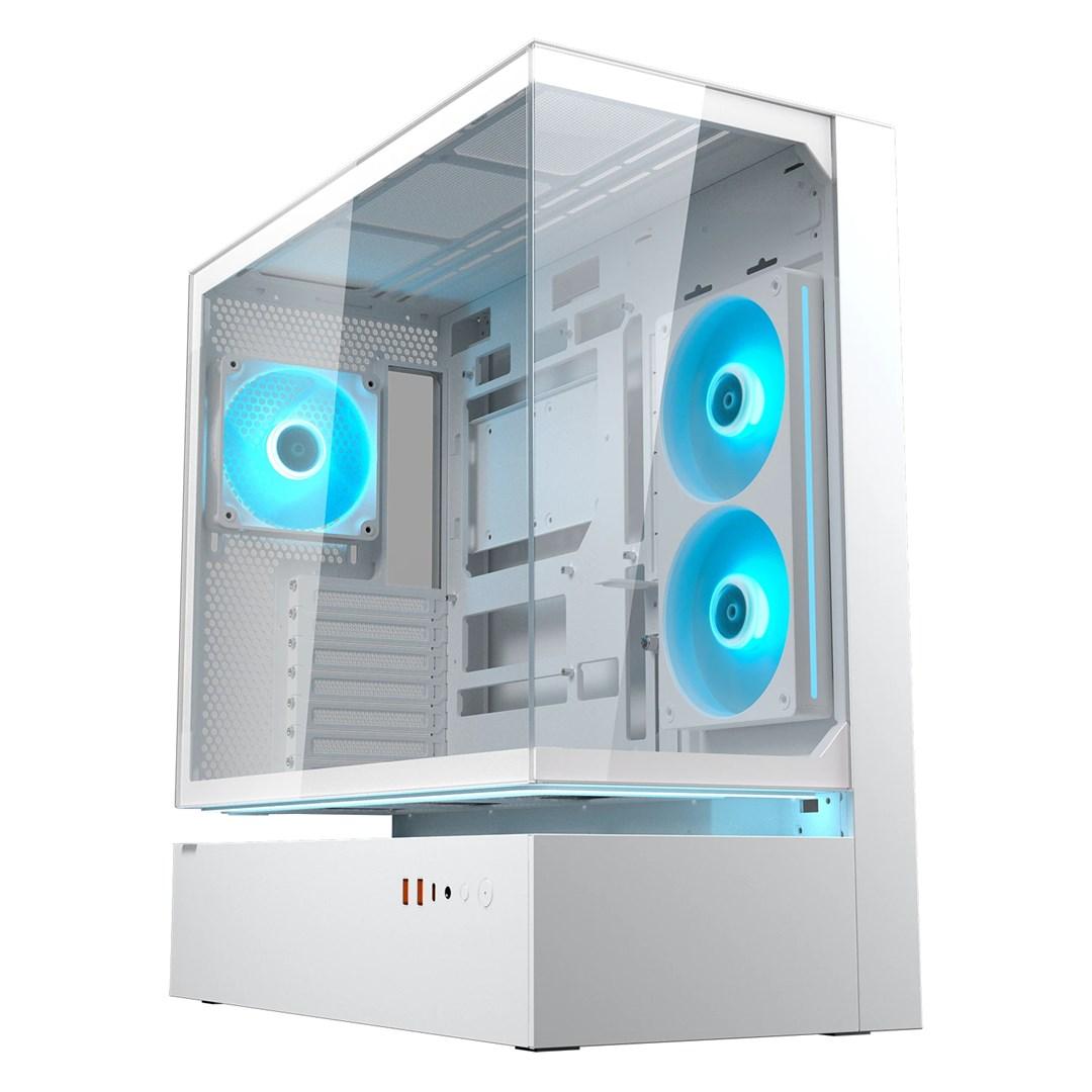 COUGAR CFV235 Midi Tower – hvid ARGB PC-kabinet med hærdet glas