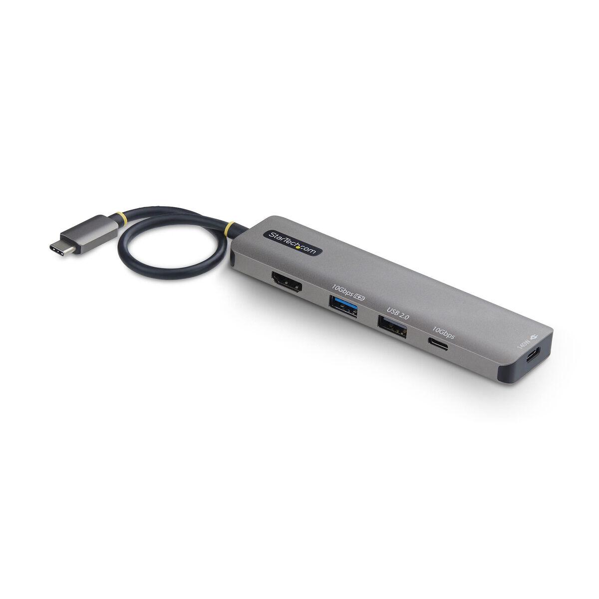 Startech 164B-USBC-MULTIPORT USB-C hub - grå, 4K HDMI, 10 Gbit/s