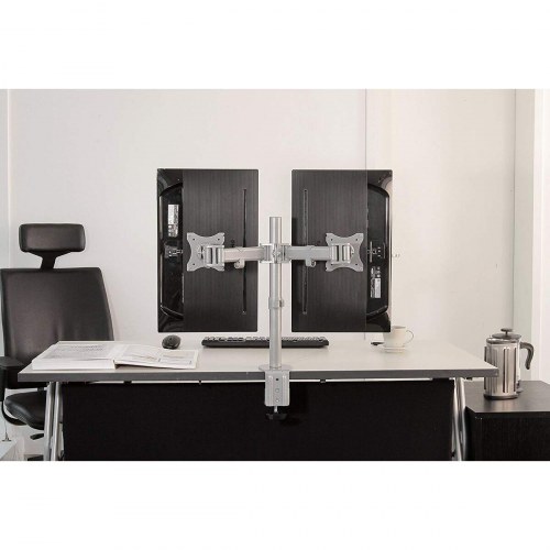 Neomounts NM-D135DSILVER dobbelt skærmholder 10-27" - sølv