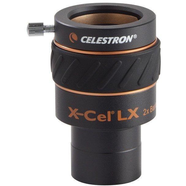 Celestron X-Cel LX 1,25" 2x Barlow-linse – sort