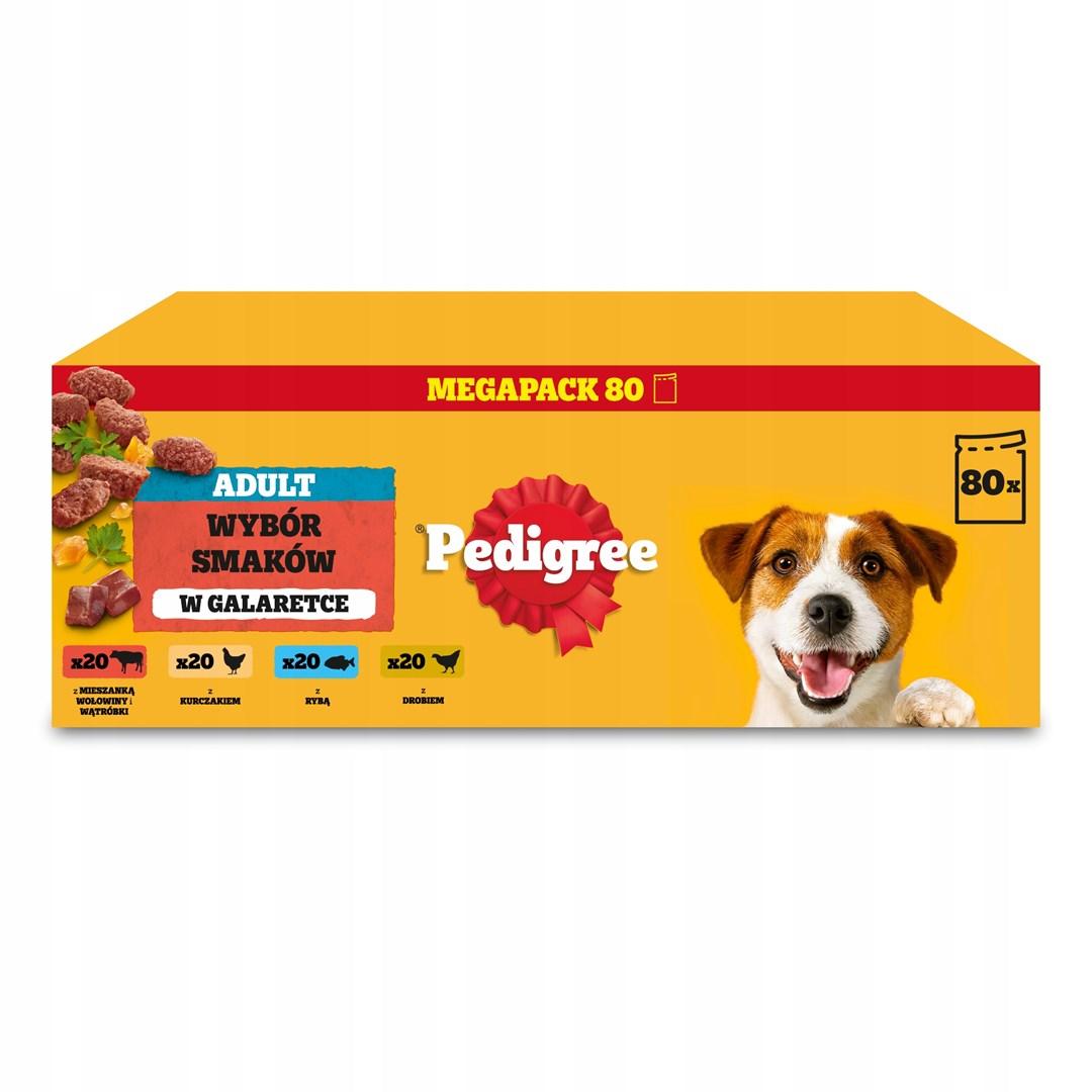 Pedigree Pedigree udvalg af smagsvarianter med grøntsager i gelé vådfoder til hunde 80x100g