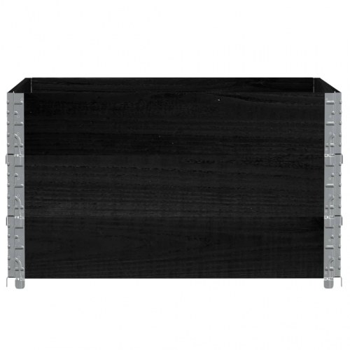 Plantekasse 100 x 100 cm i massivt fyrretræ - sort