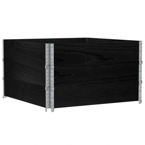 Plantekasse 100 x 100 cm i massivt fyrretræ - sort
