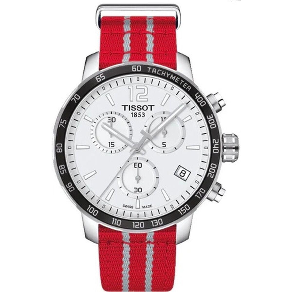 Tissot Quickster NBA Houston Rockets herreur - 42 mm, hvid skive, rød nylonrem