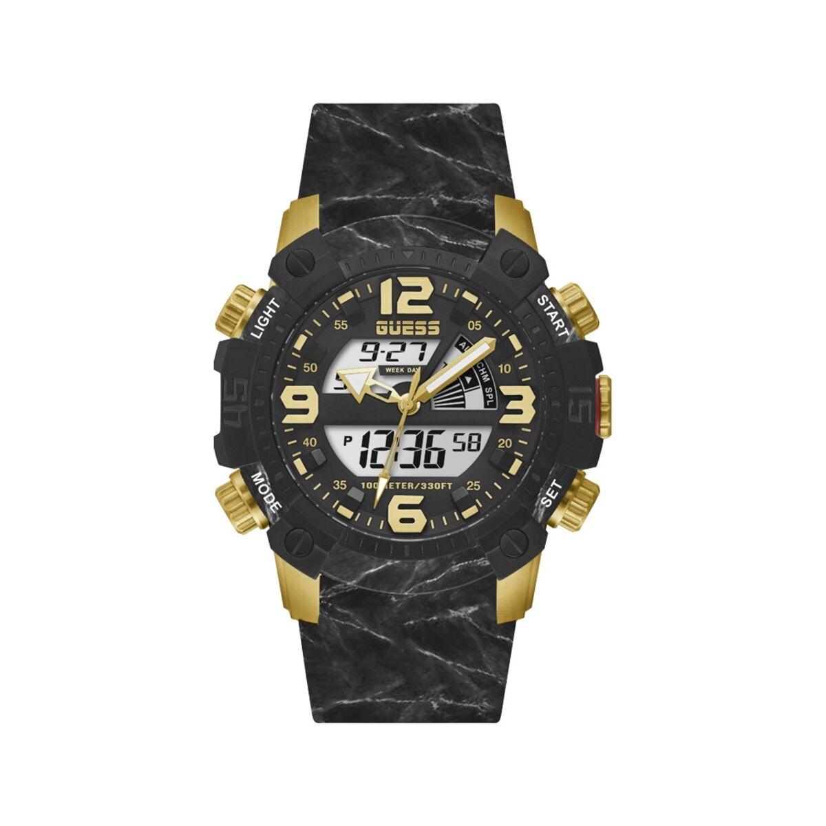 Guess GW0421G2 herreur - sort/guld, 50 mm, 10 ATM