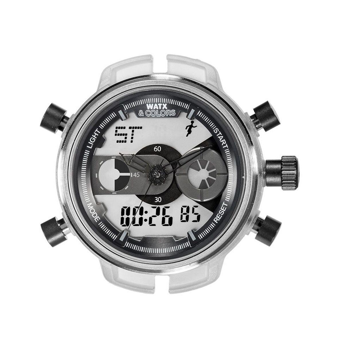 Watx & Colors RWA2706R unisex armbåndsur - gennemsigtig urkasse, 49 mm