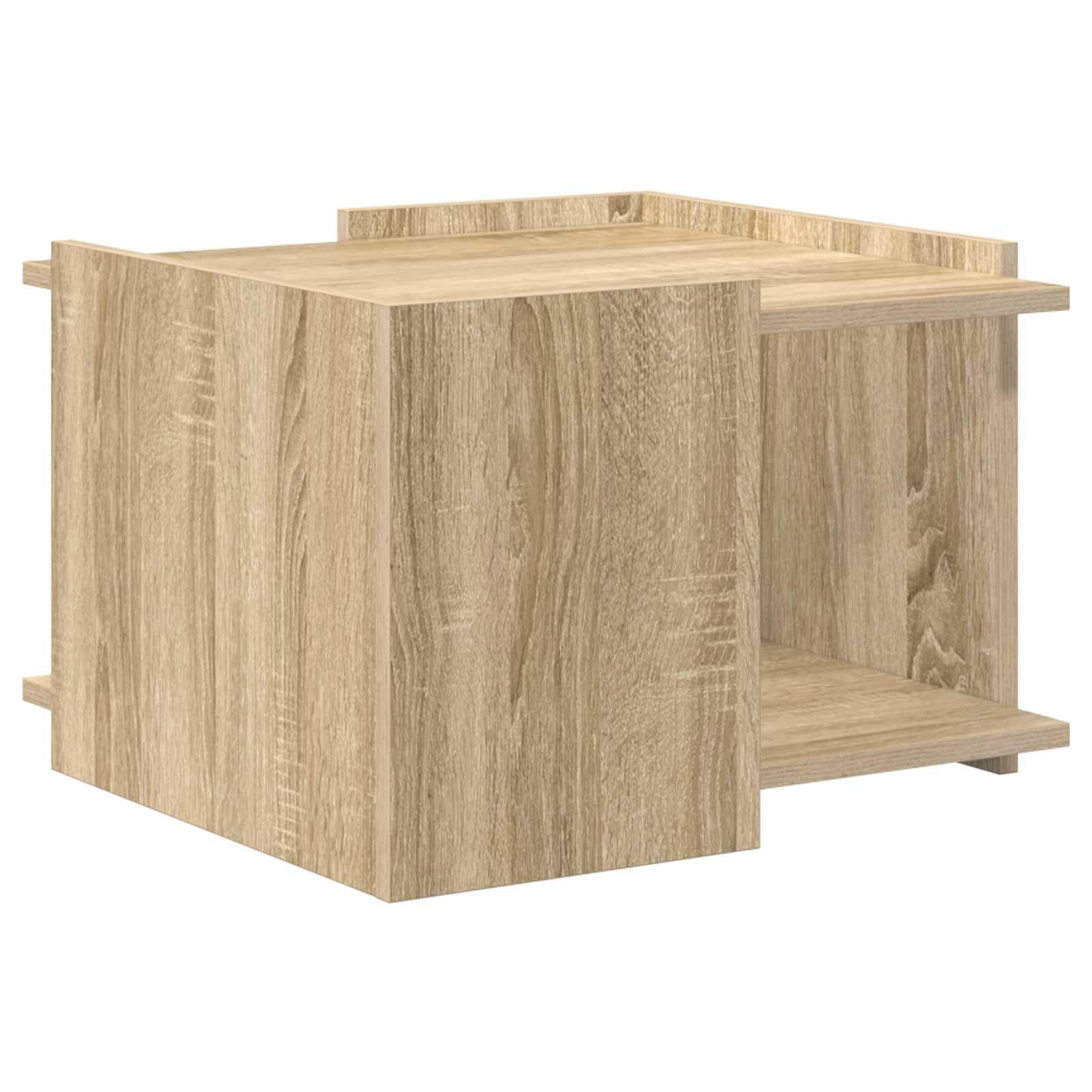vidaXL Sofabord Sonoma-eg 50,5 x 50 x 33 cm Konstrueret træ