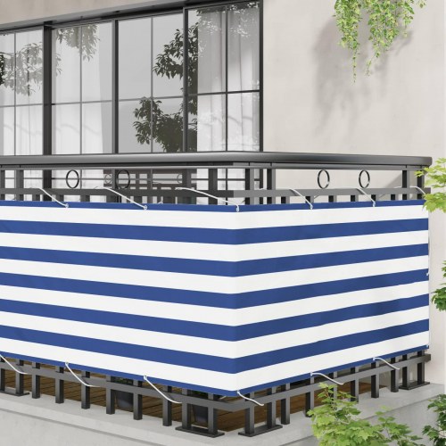 Altan Skærm Blå og Hvid 75 x 200 cm PU belagt oxford alu