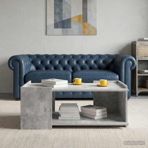 Sofabord Betongrå 90 x 50 x 33 cm Konstrueret træ