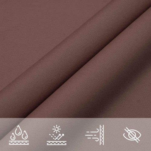 Solsejl til terrasse - brun 6 × 2 m i polyester oxford