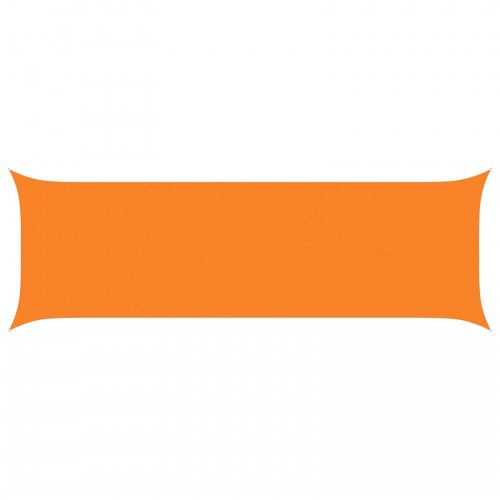 Solsejl - orange 6 × 2 m i polyester oxford, rektangulær
