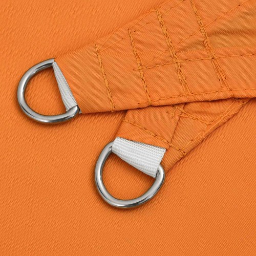 Solsejl - orange 6 × 2 m i polyester oxford, rektangulær