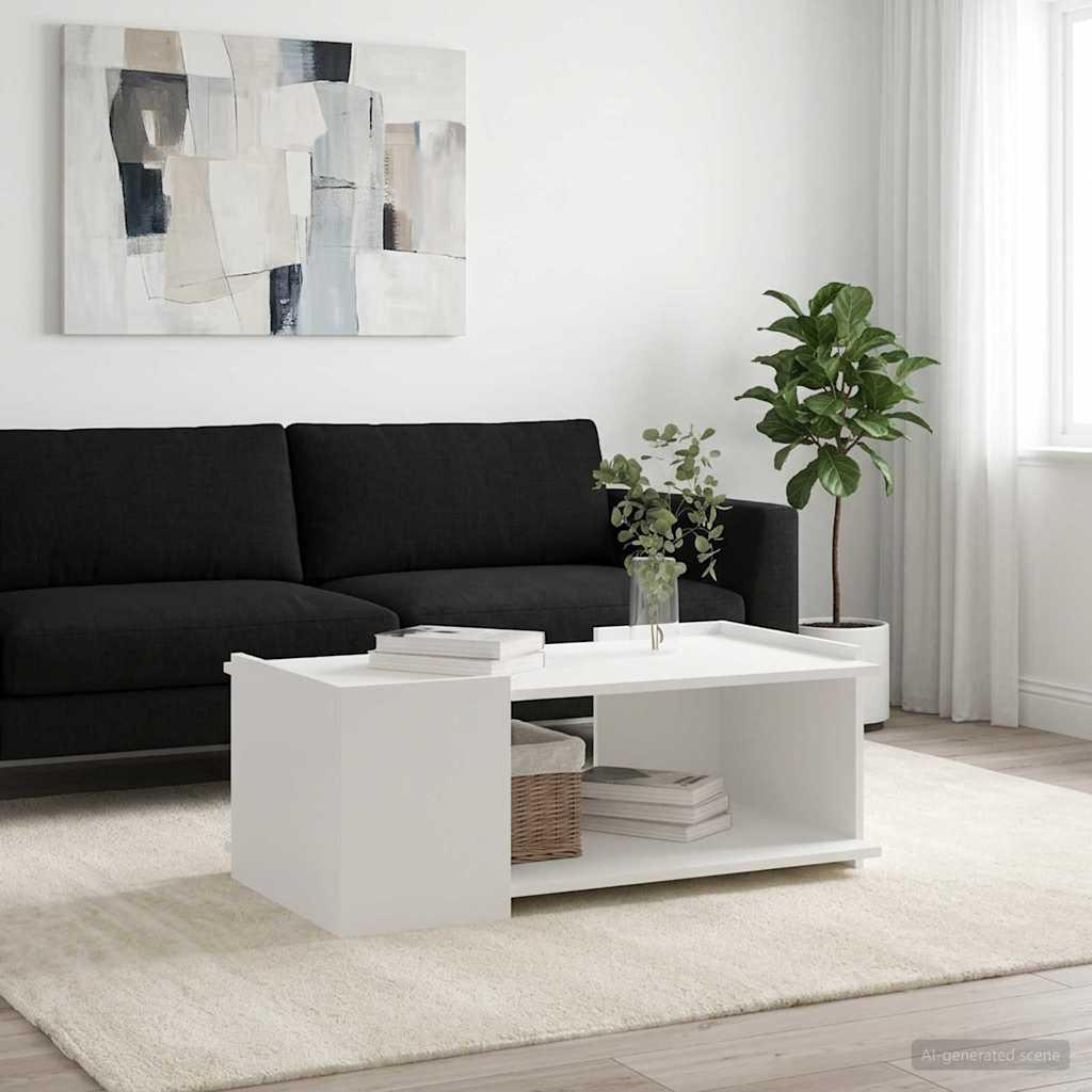 Sofabord Hvid 90 x 50 x 33 cm Konstrueret træ