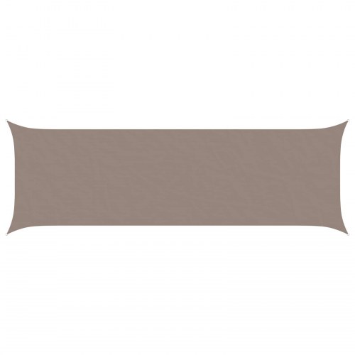 Solsejl rektangulært 6 × 2 m - gråbrun, 100% polyester oxford