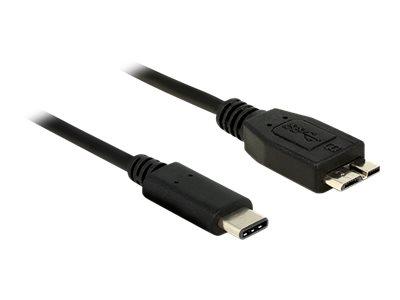 DeLOCK USB-C til Micro-USB B kabel 1 m - sort (USB 3.1 Gen 2) billede