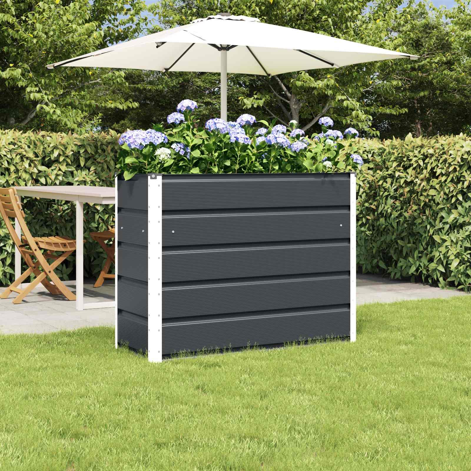 Plantekasse Antracit 100 x 40 x 75 cm Stål