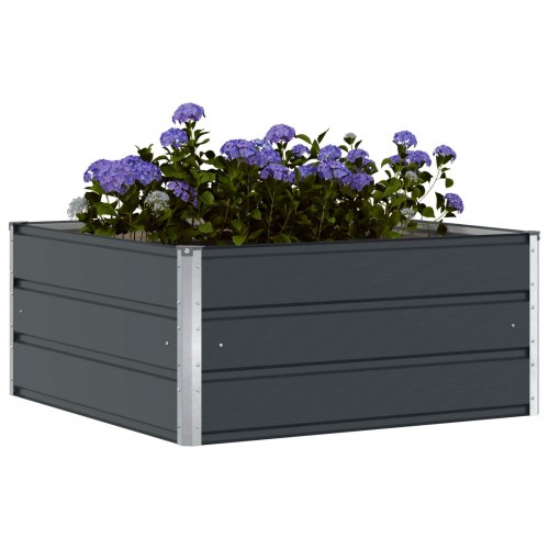 Plantekasse Antracit 100 x 100 x 45 cm Stål