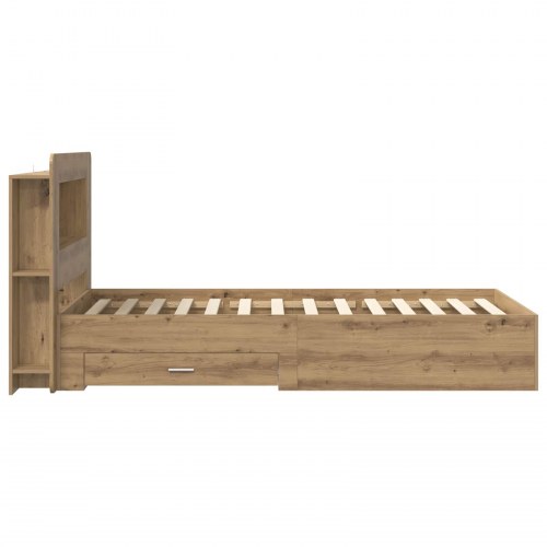 Sengestel med opbevaring Artisan-eg 90 x 190 cm Konstrueret træ
