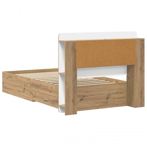 Sengestel med opbevaring Artisan-eg 90 x 190 cm Konstrueret træ
