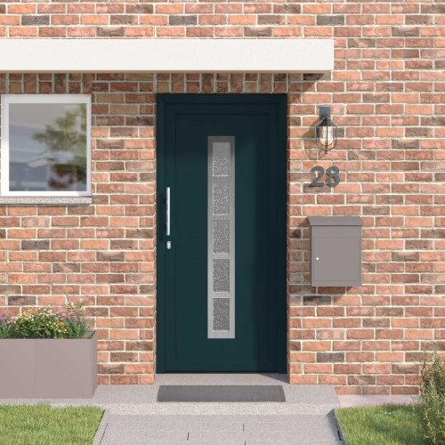 Hoveddør Antracit 108 x 208 cm PVC