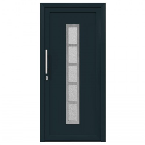 Hoveddør Antracit 98 x 208 cm PVC